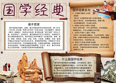 国学经典诸子百家小报