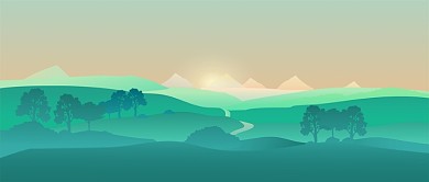 春天旅游新媒体公众号封面手绘卡通