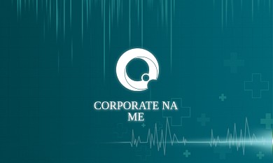 蓝色医疗商务简约几何线条渐变名片