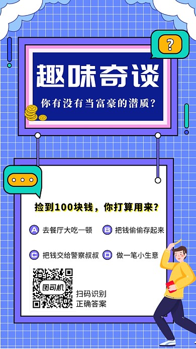 创意卡通热点话题手机海报