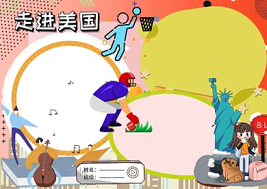 卡通人文地理手抄报版面设计