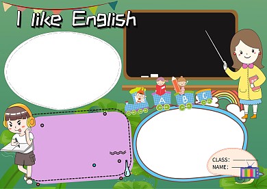 卡通英语小报英文手抄报版面设计