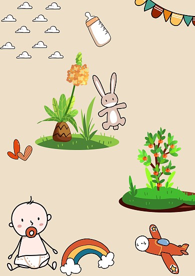 宝宝成长日记韩系手账版面设计