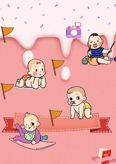 简约卡通风可爱宝宝成长记手账版面设计