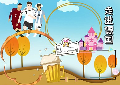 走进德国地理人文手抄报版面设计