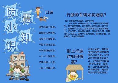 地震防震小知识手抄报