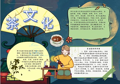 茶文化手抄报模板