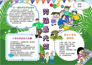 五一劳动节手抄报