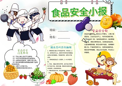 小学生食品安全手抄报模板