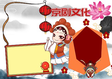 京剧文化中国传统戏曲手抄报版面设计