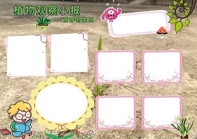 植物小报豆芽的生长过程手抄报版面设计