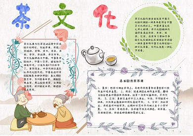 茶文化手抄报模板