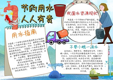 节约用水手抄报