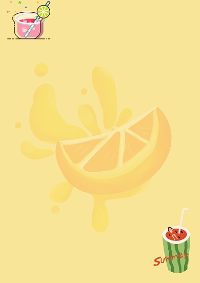 手绘卡通水果信纸
