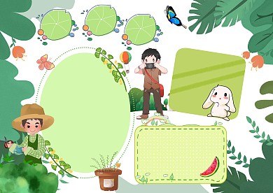 青岛世园会手抄报模板自然观察版面设计