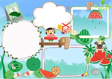 卡通二十四节气立夏手抄报版面设计