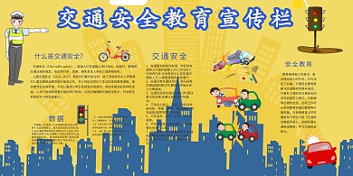 交通安全教育宣传栏展板模板