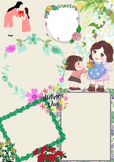 母亲节英文手抄报小报模板版面设计