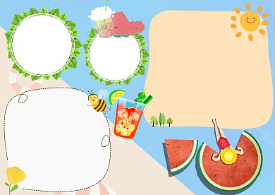 立夏卡通手抄报版面设计