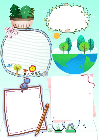 绿色杭州生态天堂手抄报版面设计