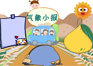 气象知识简约可爱风气象手抄报版面设计