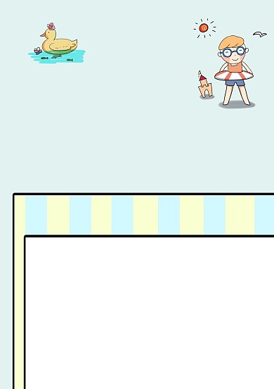 可爱卡通小学生信纸