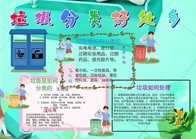 小学生垃圾分类手抄报模板
