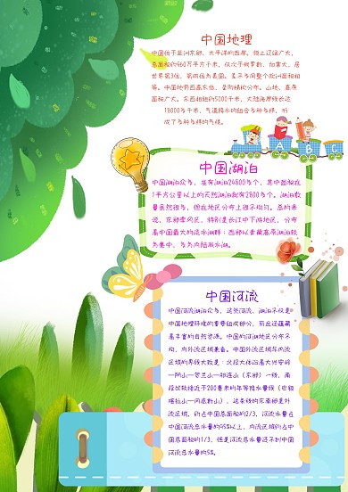 地理知识小报