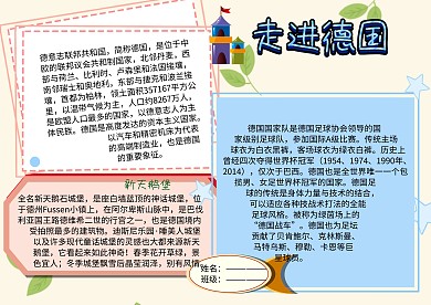 走进德国地理人文手抄报