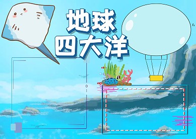 地球四大洋地理知识小报手抄报版面设计