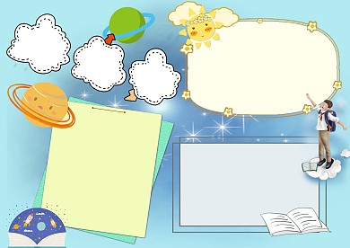 小学生银河系漂亮手抄报版面设计