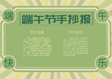 端午节小学生手抄报模板