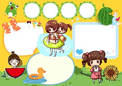 卡通二十四节气立夏手抄报版面设计