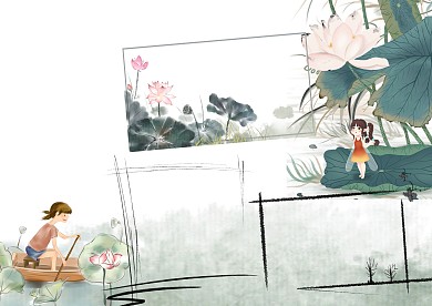 文艺夏至节气手抄报版面设计