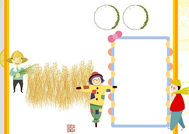卡通二十四节气小满手抄报版面设计