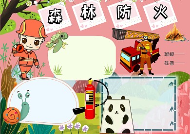 电子森林防火手抄报版面设计