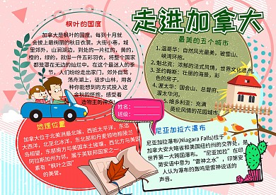 走进加拿大地理人文手抄报