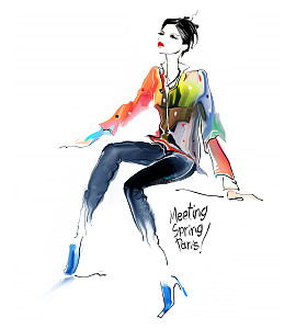 漂亮女孩的时尚照片