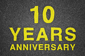 在沥青纹理背景 10 周年照片