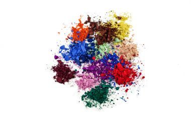 混合粉碎的眼影圖片