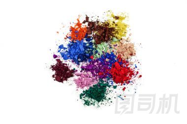 混合粉碎的眼影圖片