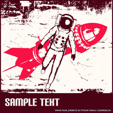 復(fù)古太空旅行圖片