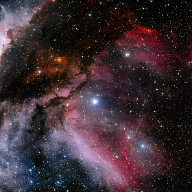 在空间中的恒星星云。这幅图像由美国国家航空航天局提供的元素