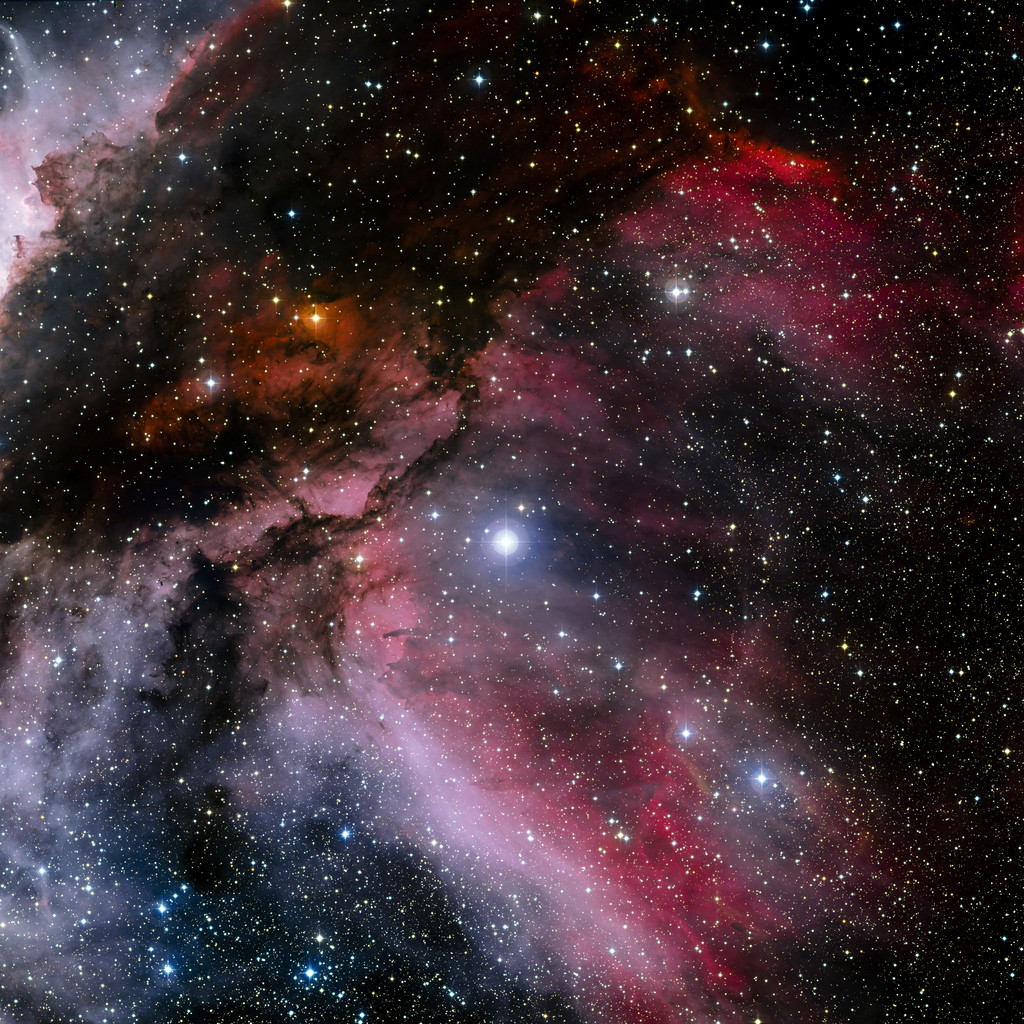 在空间中的恒星星云。这幅图像由美国国家航空航天局提供的元素