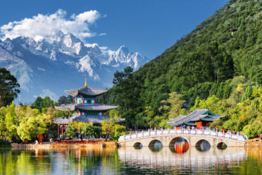 玉龍雪山的壯麗景色，麗江，中國