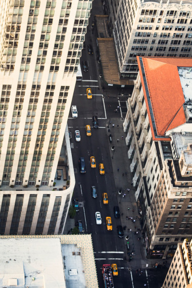 曼哈頓天際線的美麗鳥瞰圖