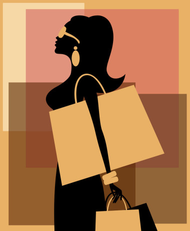 女人購物圖片