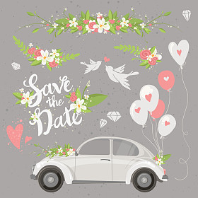 婚礼的剪贴画集合