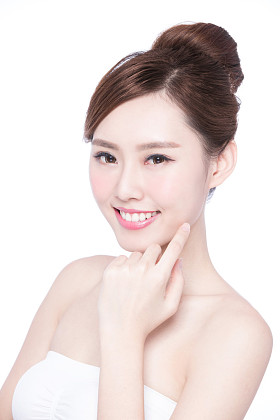 美丽的皮肤护理的女人的脸图片