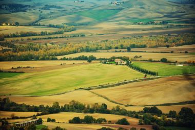 在托斯卡納的波浪字段